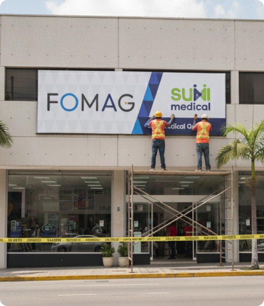 Servicio de impresión e instalación de avisos gran formato Colombia